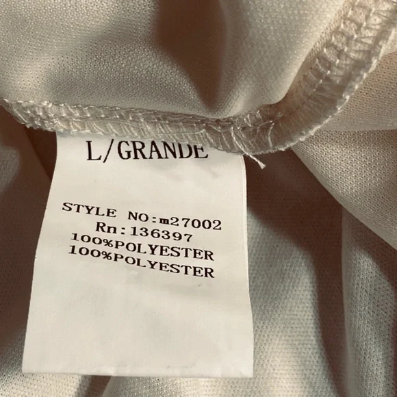 Maniju Blue Ivory Floral Fit and Flare Short Dress Sleeveless Formal Size Large - Picture 10 of 11